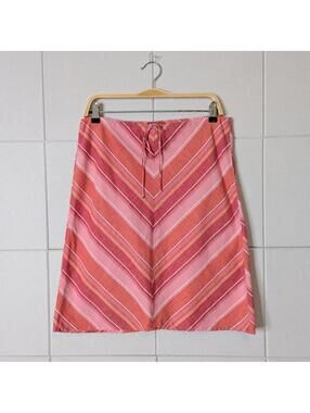 Vintage y2k Abercrombie & Fitch chevron stripe cotton A-line skirt